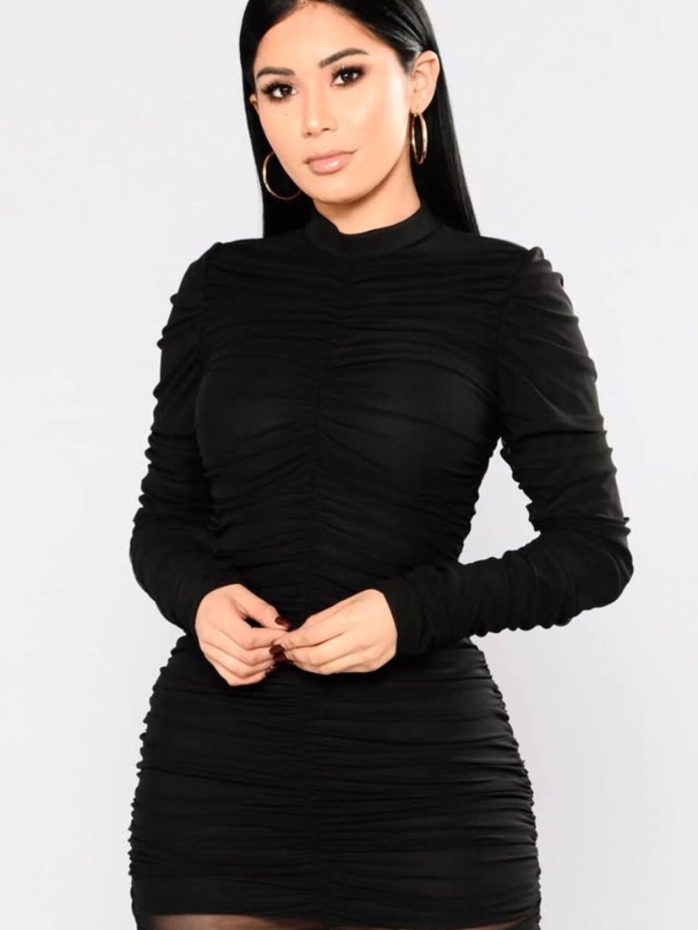 NWT - Fashion Nova Paparazzi Ruched Dress (M)